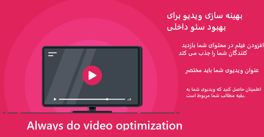 بهینه سازی ویدیو برای one page seo
